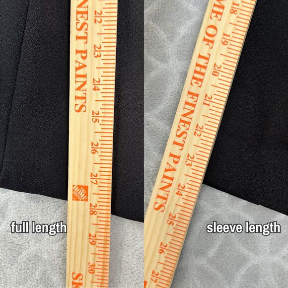 Vtg Tuxedo Blazer Women 6 Small Black Satin Shawl Collar Rhinestone 1 Button 80s - Picture 10 of 12